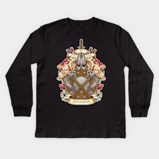 Dovah-crest Kids Long Sleeve T-Shirt